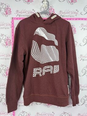 G-Star raw sweater hoodie new with tags Maroon Sweatshirt with White Logo Patch